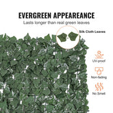 Ivy Privacy Fence, 96 x 72 in Artificial Green Wall Screen, Greenery Ivy Fence with Strengthened Joint, Faux Hedges Vine Leaf Decoration for Outdoor Garden, Yard, Balcony, Patio Decor